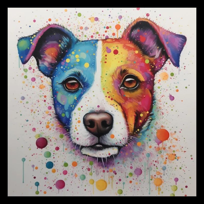 Modern & Colourful Jack Russel Wall Art by Bodhi