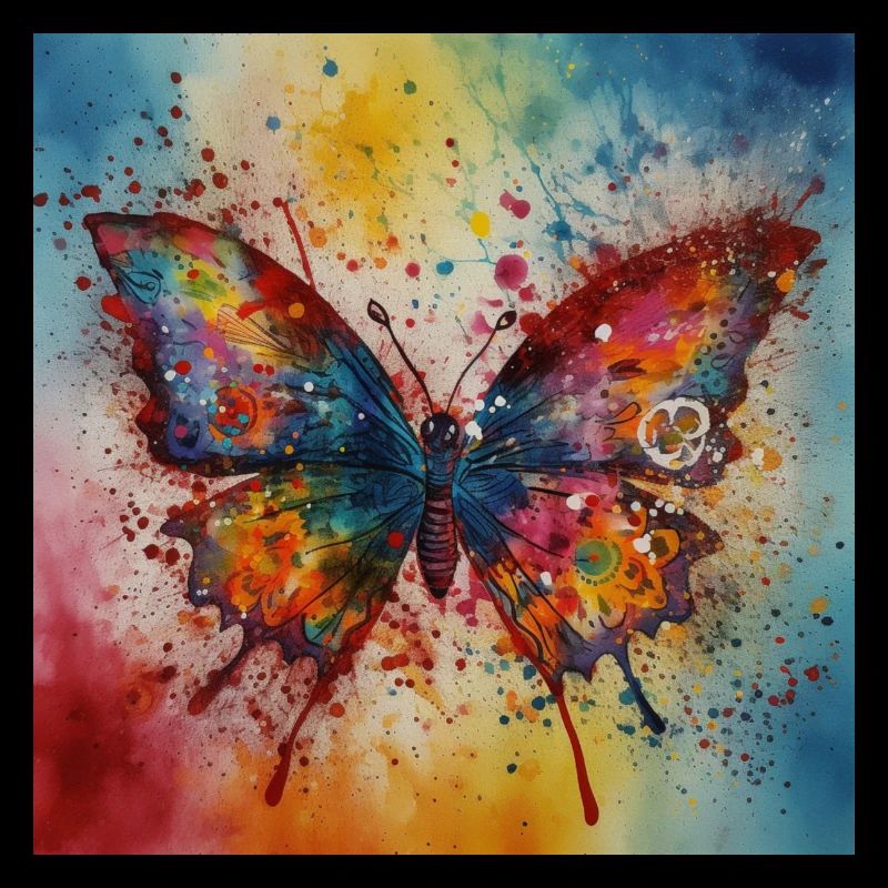 Colourful Butterfy Art