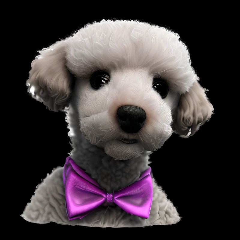 Caniche avec nœud papillon Propriétaire du chien Caniche chiot Chiot