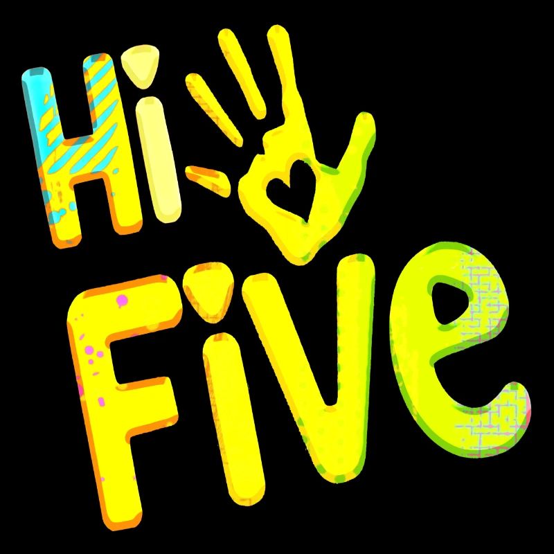 High Five Stil Cool Hand Witz Spruch Hit Trend