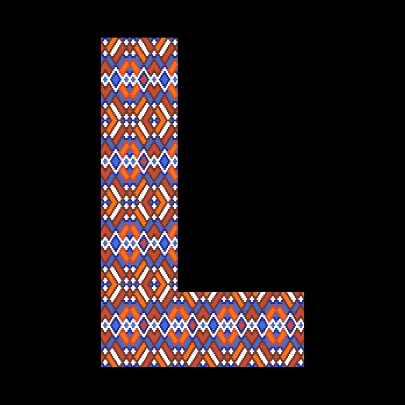 Monogramm Buchstabe L - geometrisches Muster