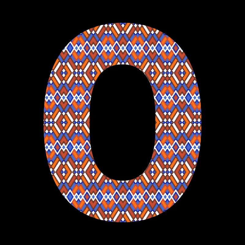 Monogramm Buchstabe O - geometrisches Muster