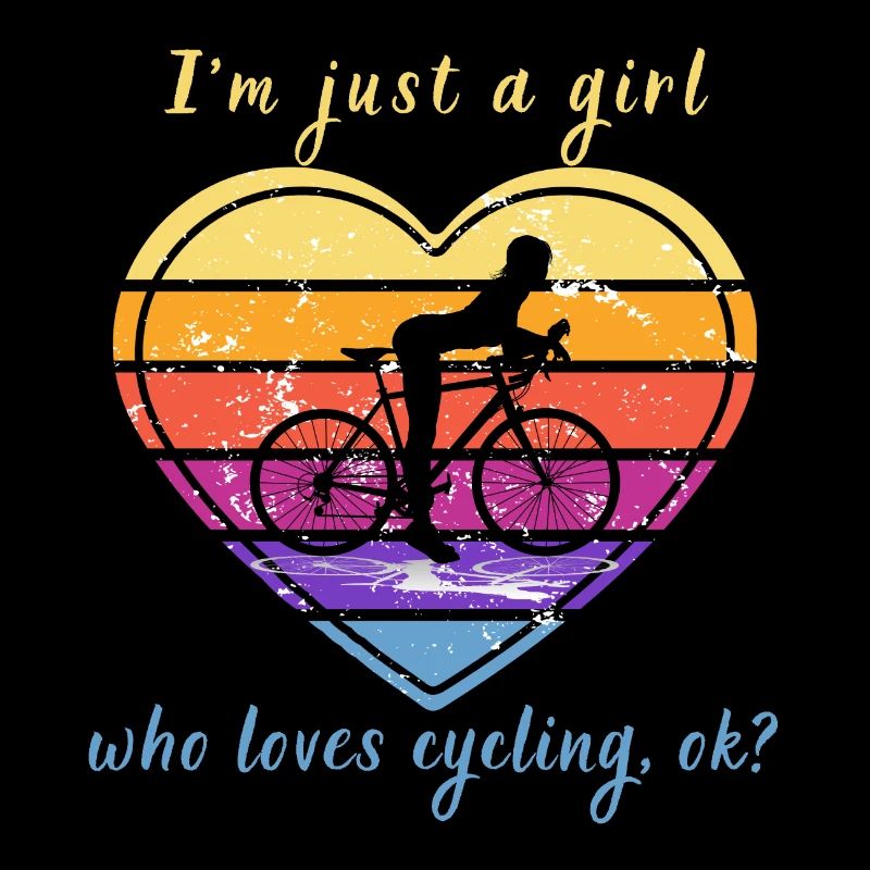 Ich bin nur ein Mädchen, das das Radfahren liebt