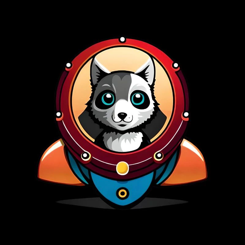 Katze in einer Rakete
