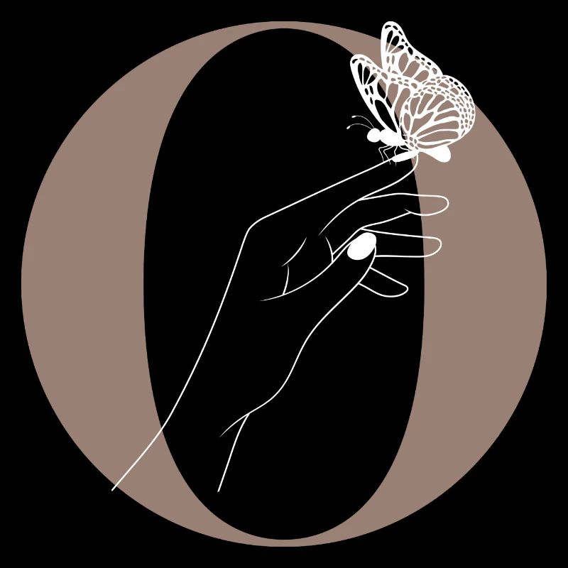 Buchstabe o magischer Schmetterling