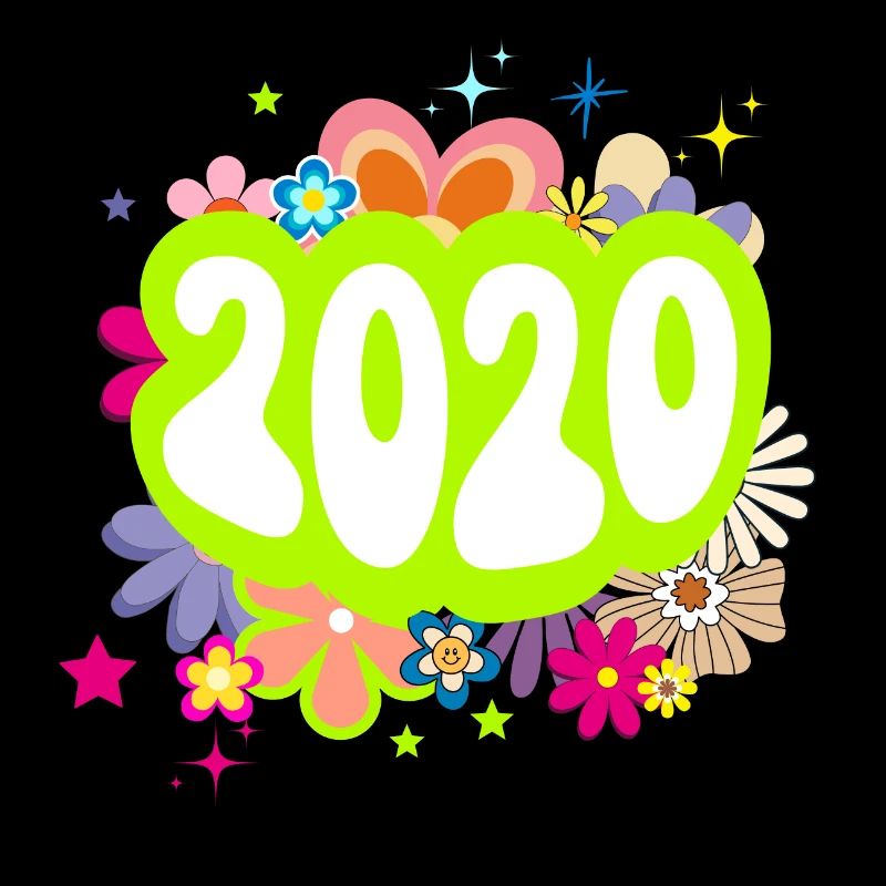 Year 2020 anniversary Floral Groovy