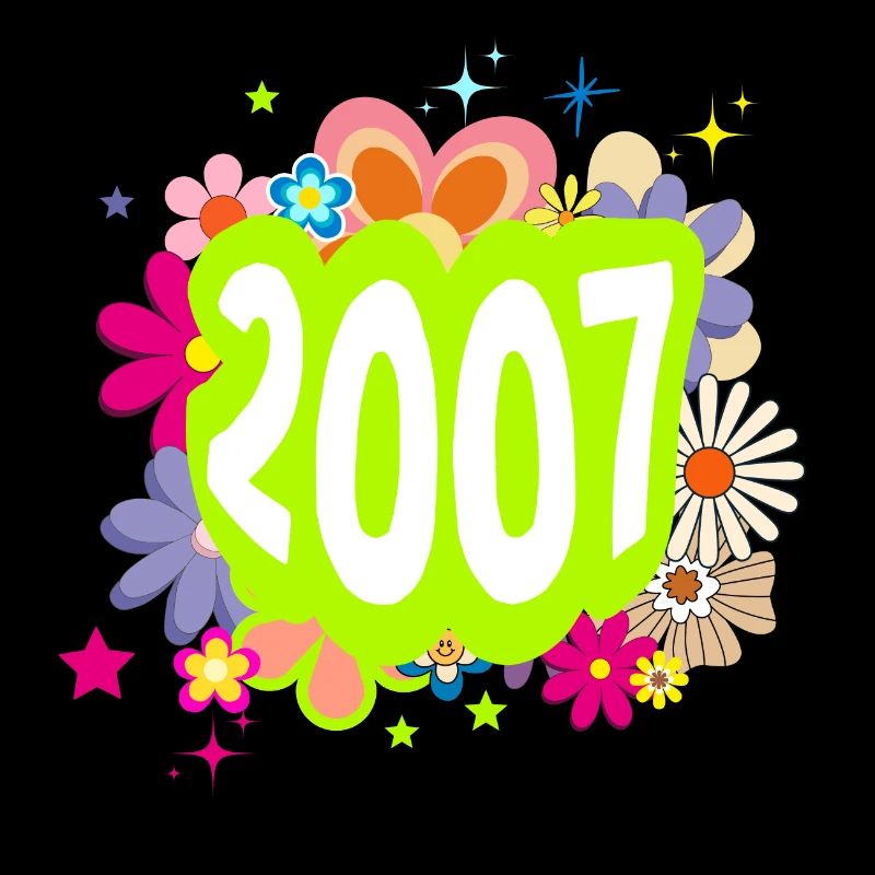 Year 2007 anniversary Floral Groovy