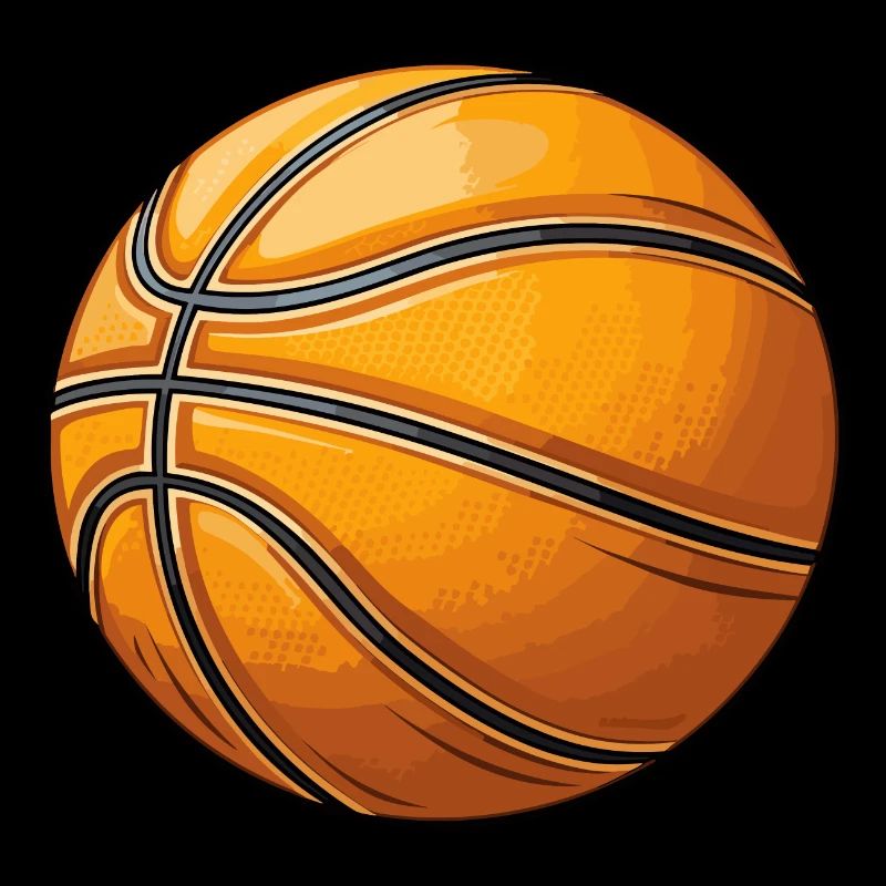 Basketball in vector graphic style