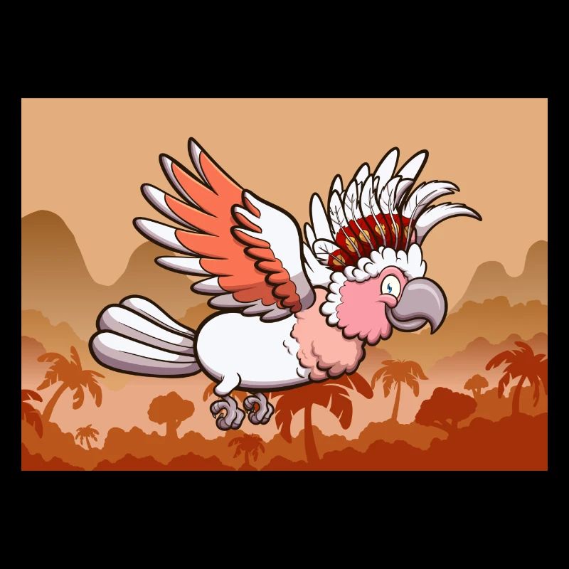 Cacatoès volant dans la jungle