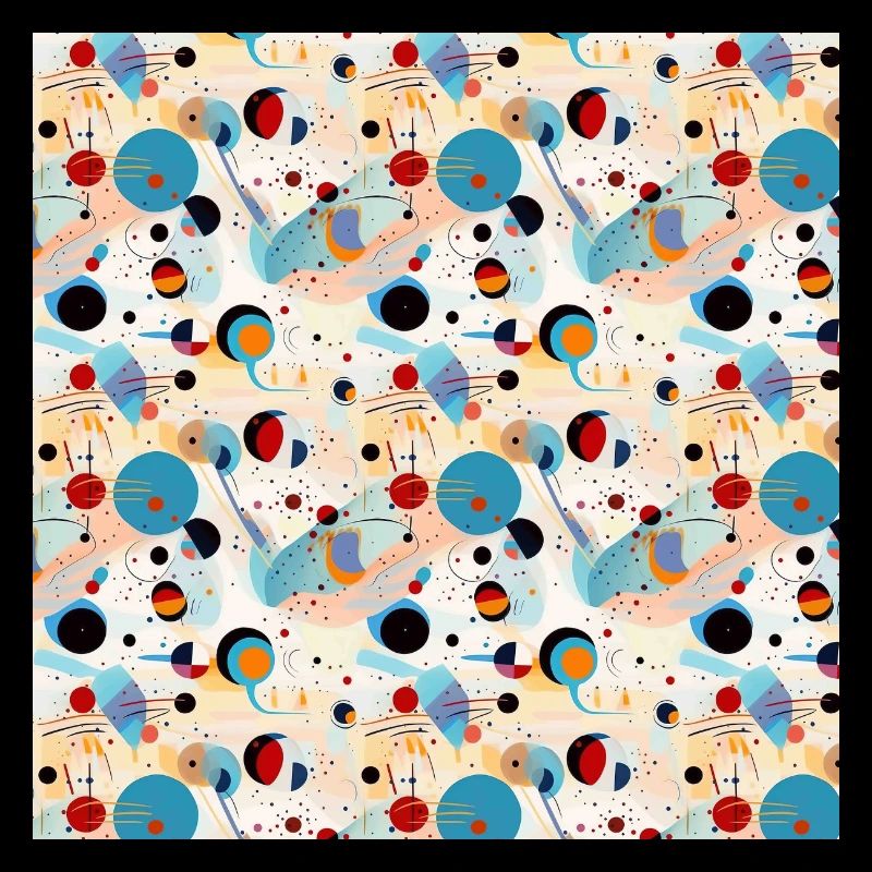 Abstract Seamless Pattern Shapes Lines Modern Art
