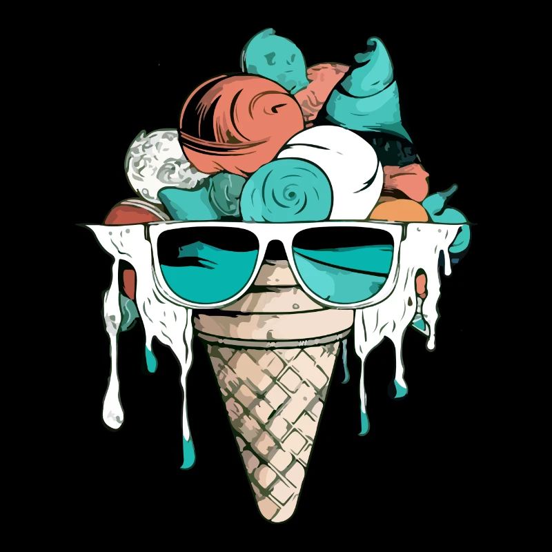 Erdbeer-Minz-Vanille-Eis