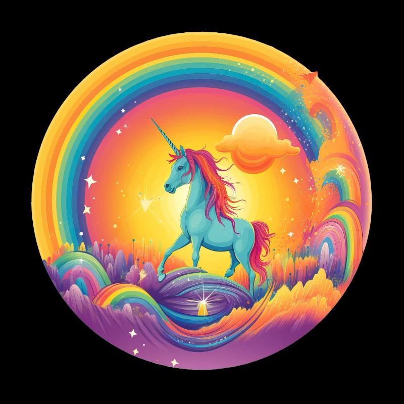 Verzauberter Regenbogen: Magisches Einhorn
