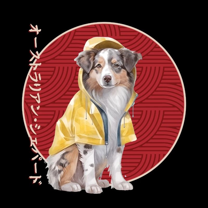 Japanese Australian Shepherd Raincoat