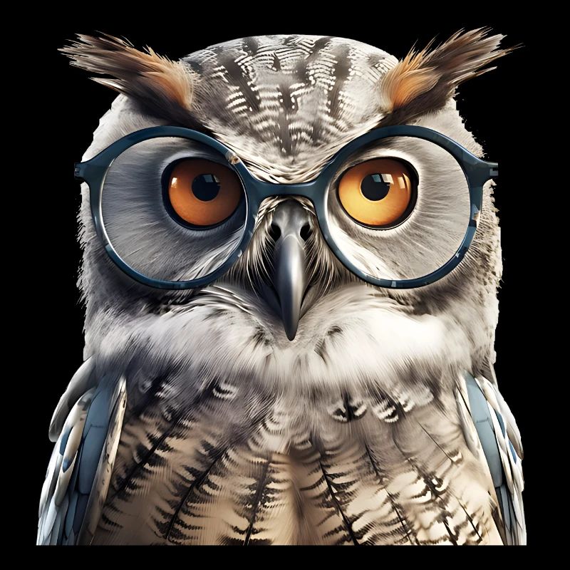 Die Eule mit Brille als Symbol der Weisheit