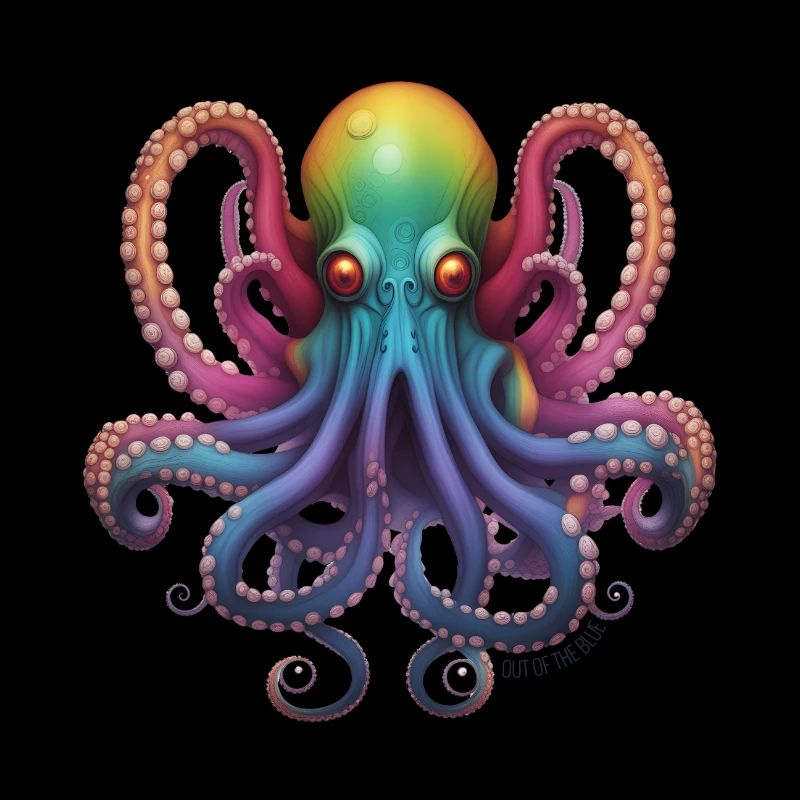 Hors du bleu Cthulhu Conception réfléchie de poulpe