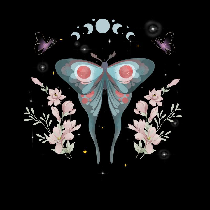 Papillon magique lune