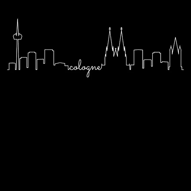 Cologne Skyline white