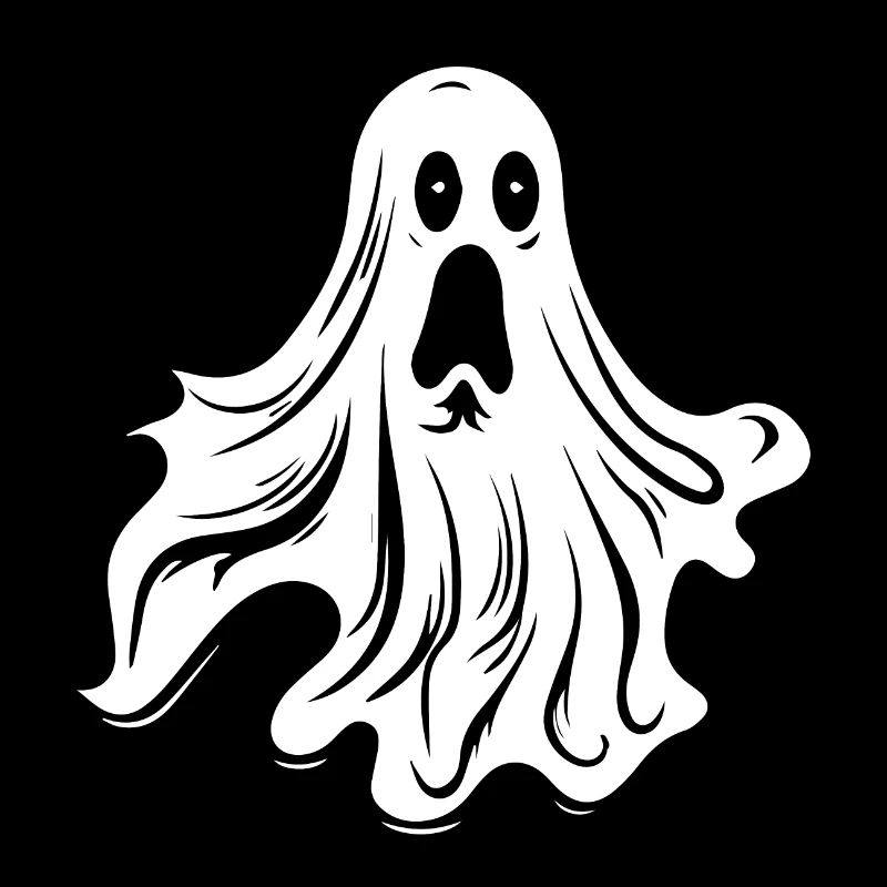 Spooky Cute Kawaii Ghost Design