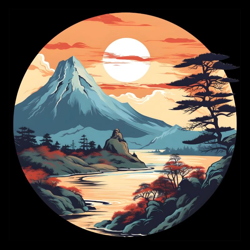 over the Japanese Mountains