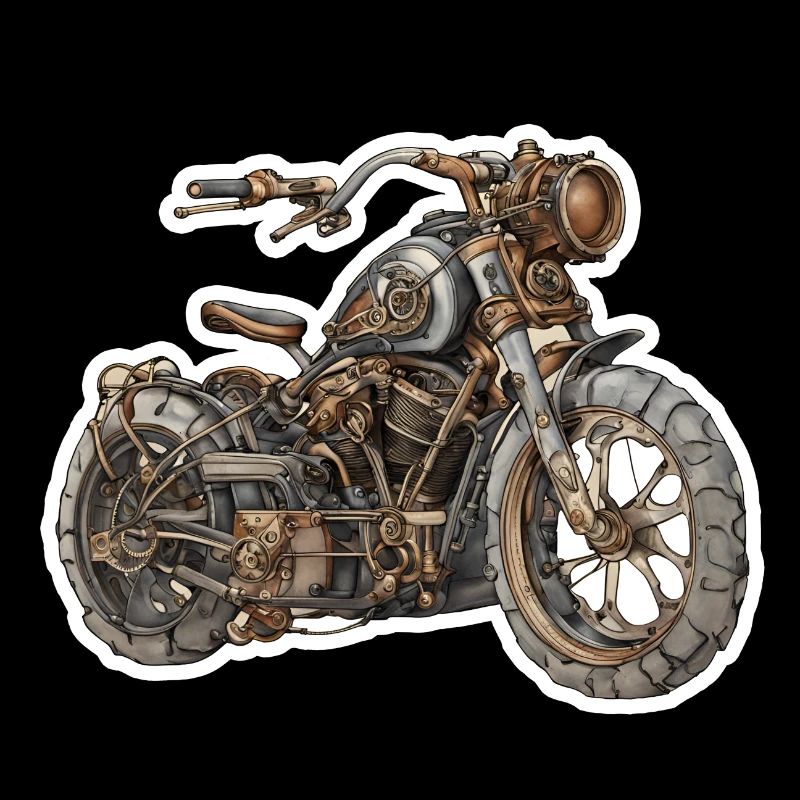 Moto / Cyclomoteur / Steampunk / Vélo / Machine