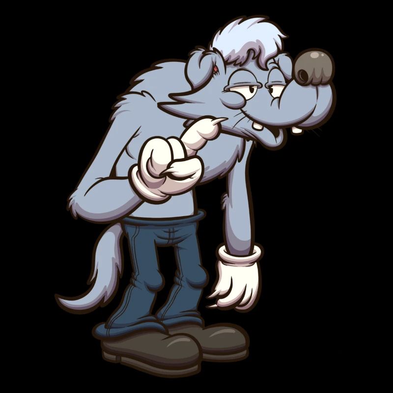Niedlicher grauer Werwolf