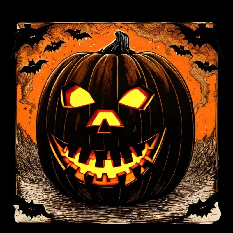 Creepy Candlelit Pumpkin