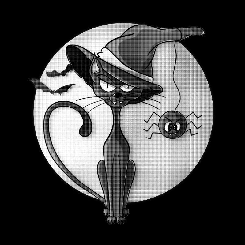 Demi-teinte Chat Noir et Araignée