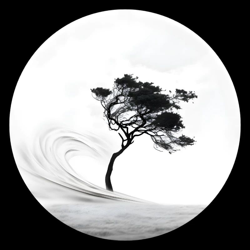 Un petit arbre dans la tempête