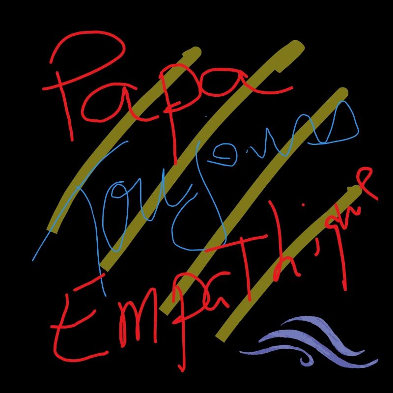 Papa toujours empathique Écriture de l’index