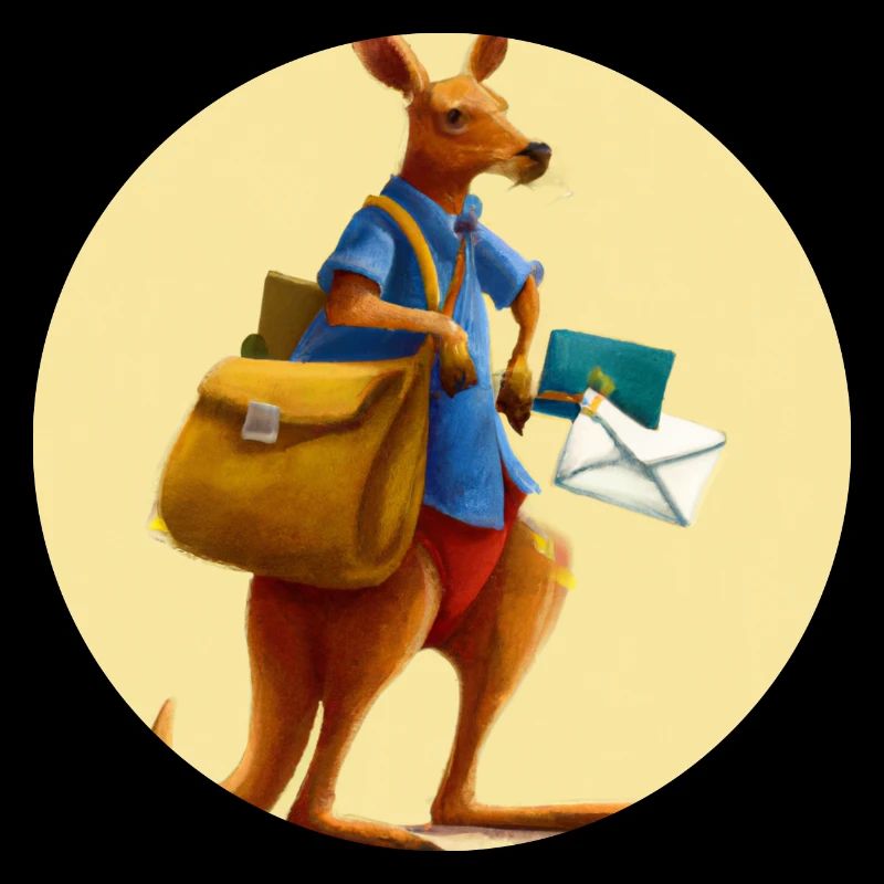Känguru Briefträger