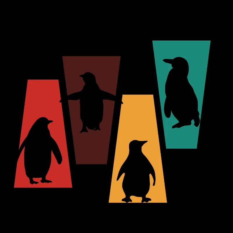 Vintage Retro Pinguin - Pinguin Geschenkidee