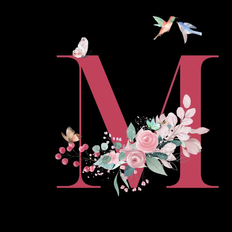 Buchstabe M Floral - Geschenkidee