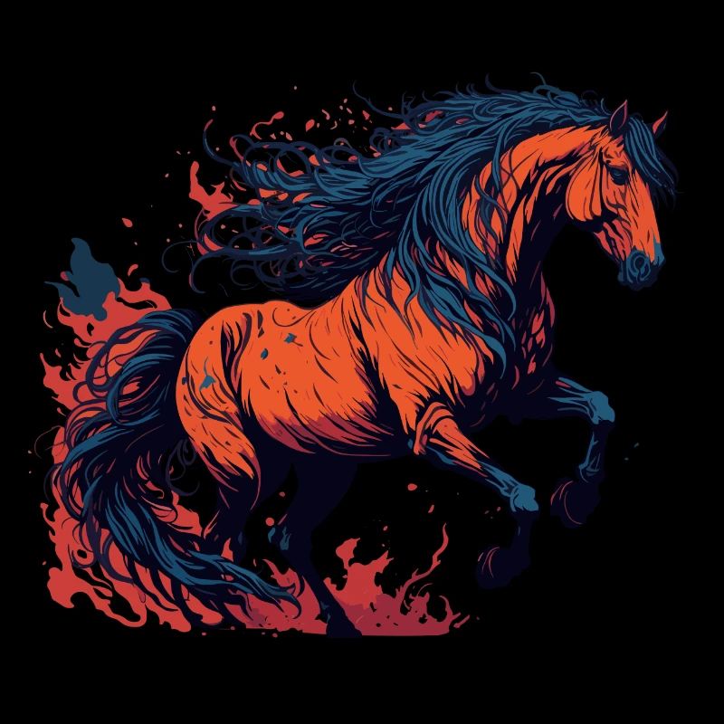 Cheval dans le style de l’anime menga