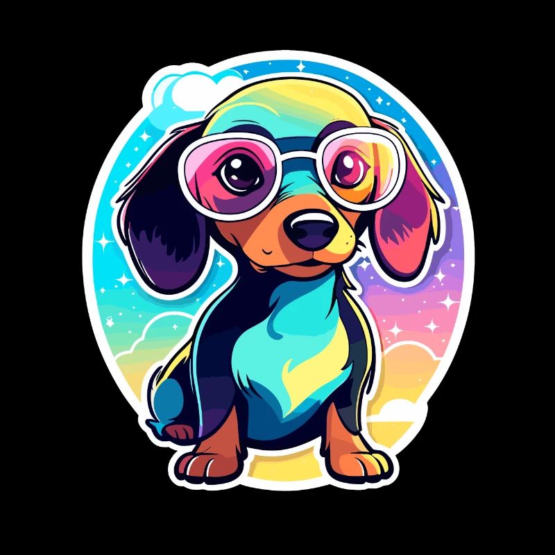 Illustration de chien teckel