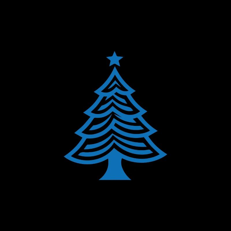 Christmas Tree Simple Emblem for Christmas