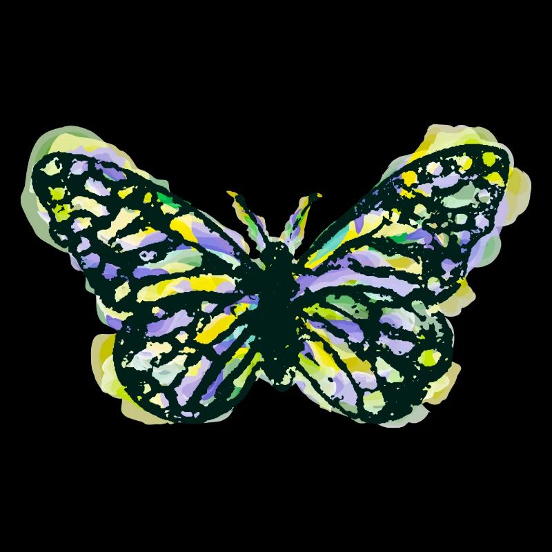 Papillon abstrait - style aquarelle mignon