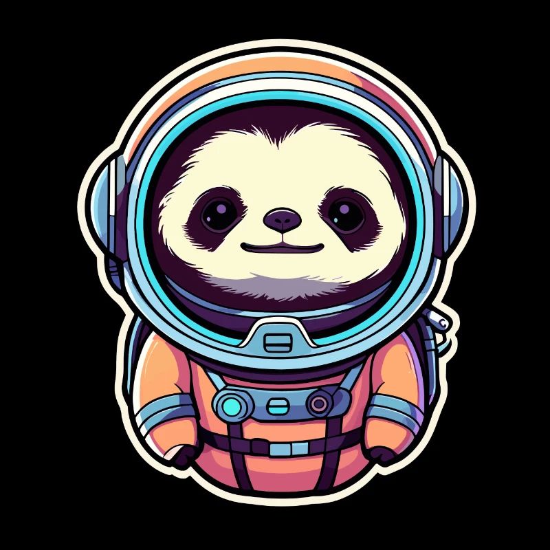 Faultier Astronaut Illustration
