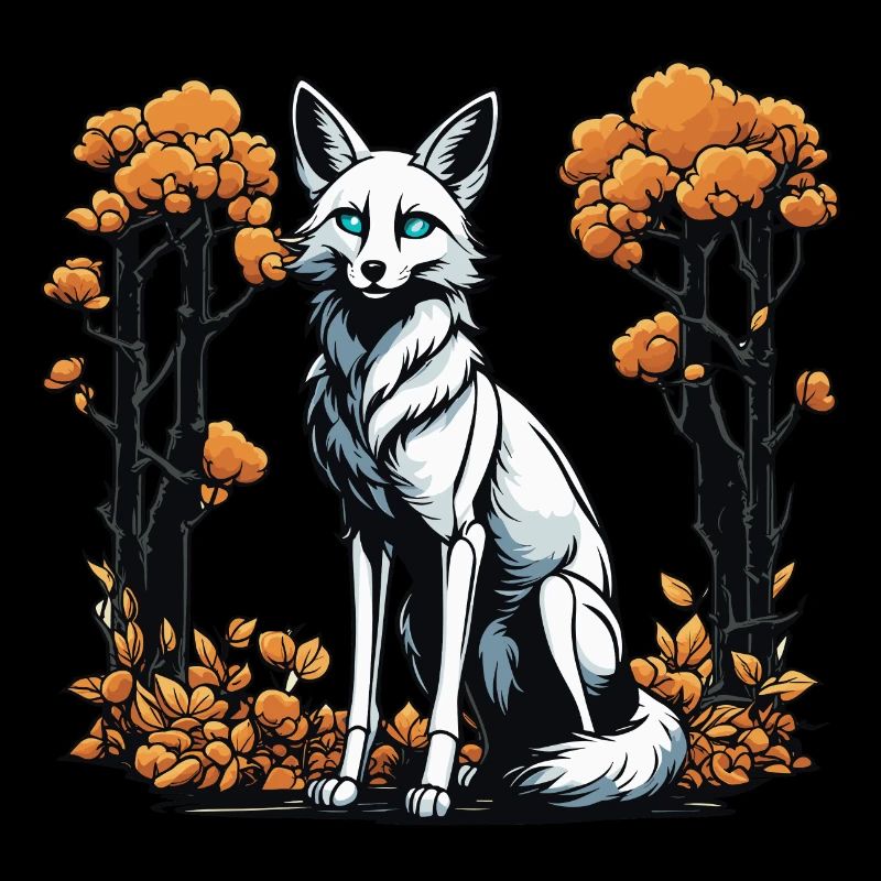 Fuchs Skelett Illustration