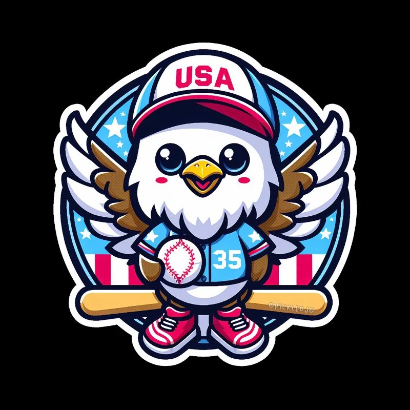 Patriotic Eagle - Baseball USA