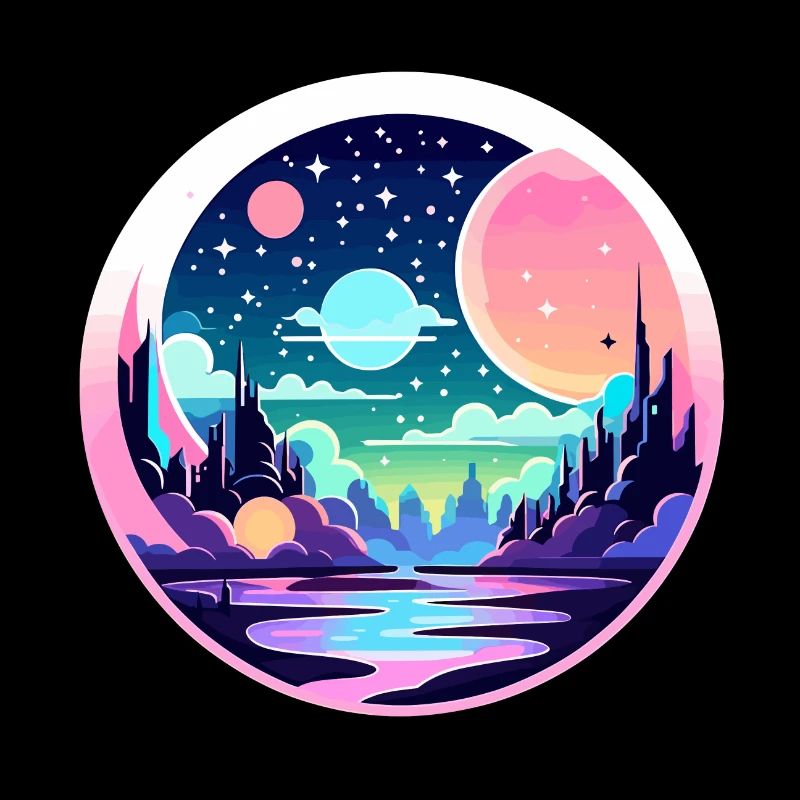 Illustration de paysage de lune