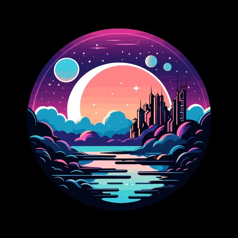 Illustration de paysage de lune