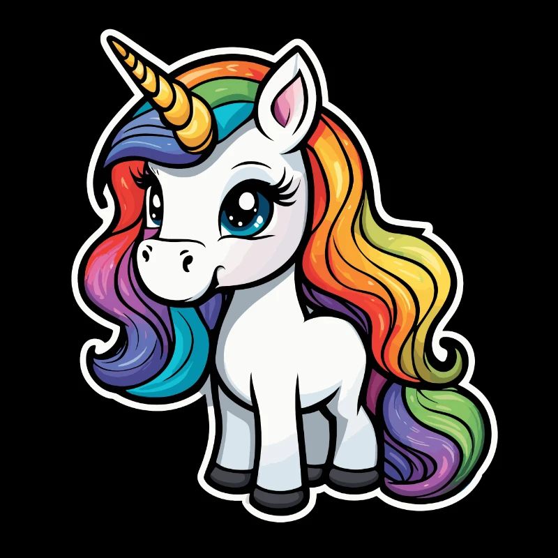 Regenbogen Einhorn Illustration