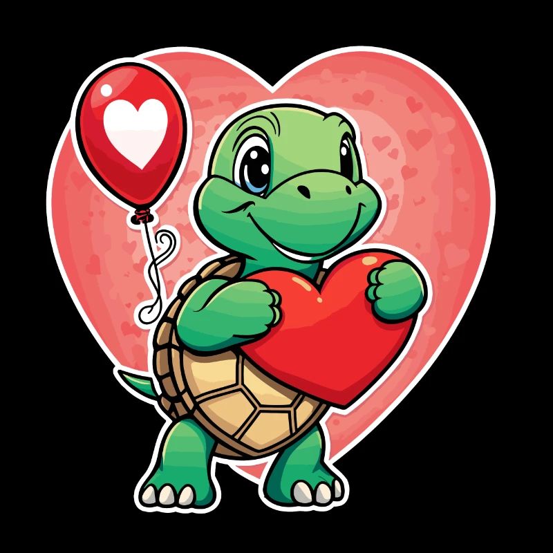 Schildkröte Herz - Valentinstag