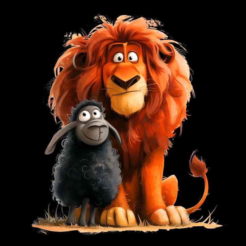 Löwe und Schaf