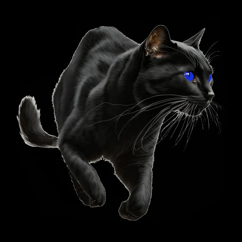 Panthère noire, chat noir, photo de chat