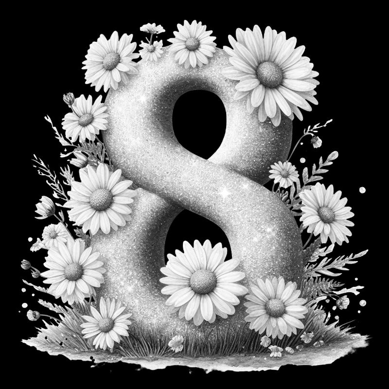 No. 8 eit digital background number vector sign tal