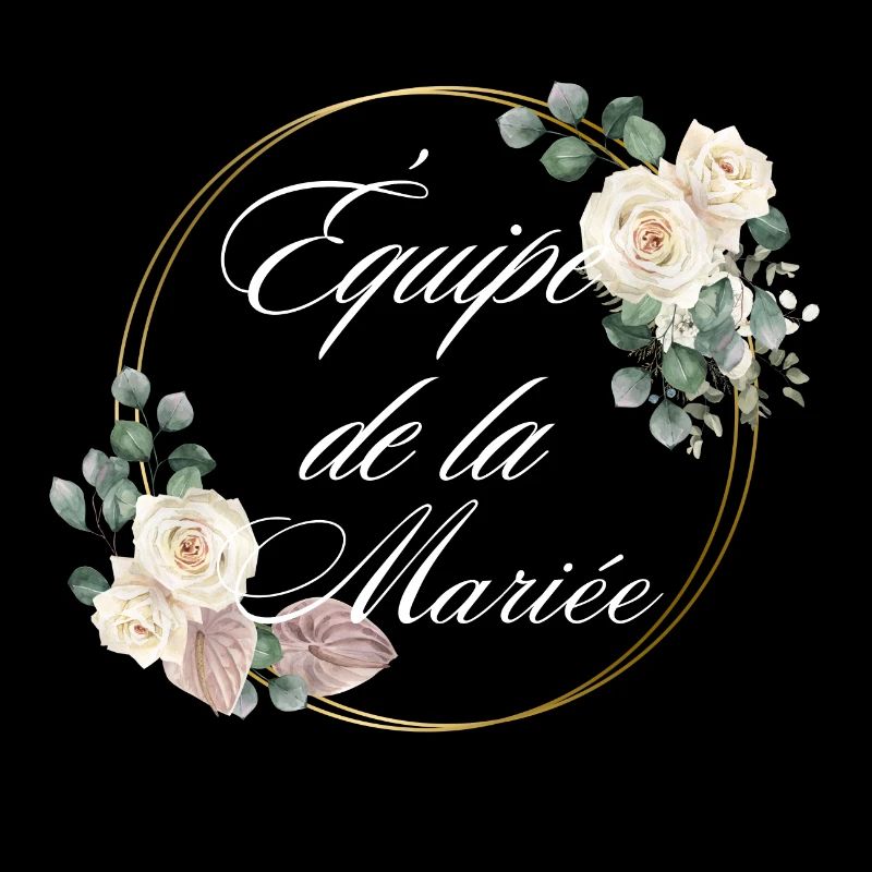 équipe de La mariée fleur blanche -tshirt assorti