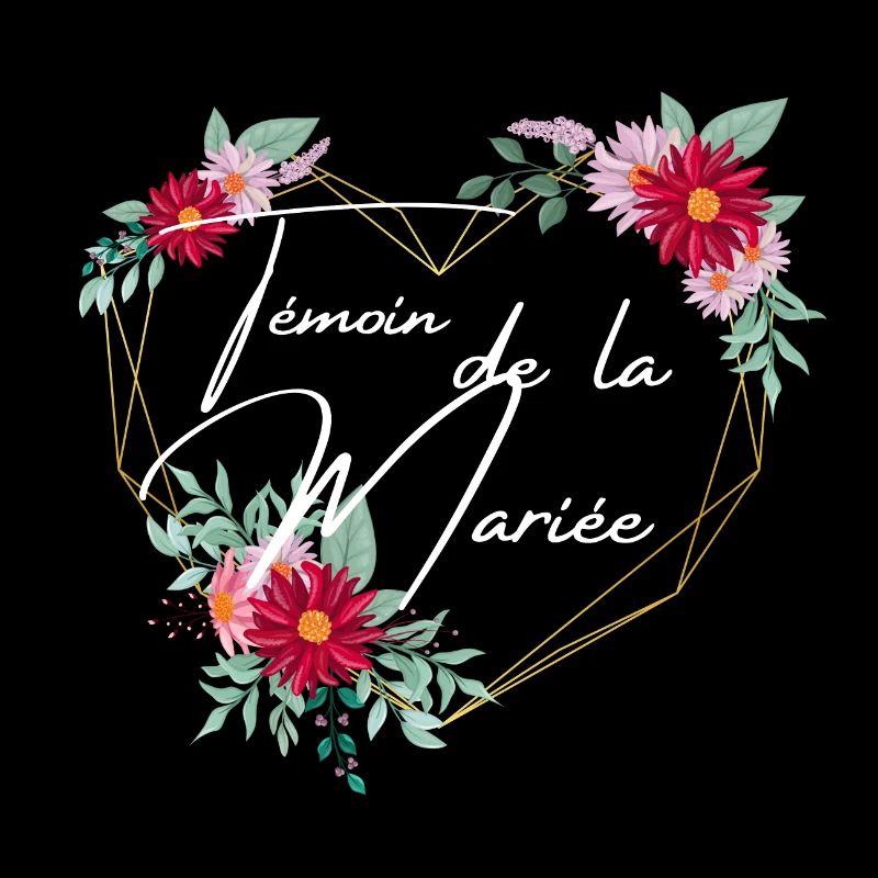 Bride's best man floral heart - matching tshirt
