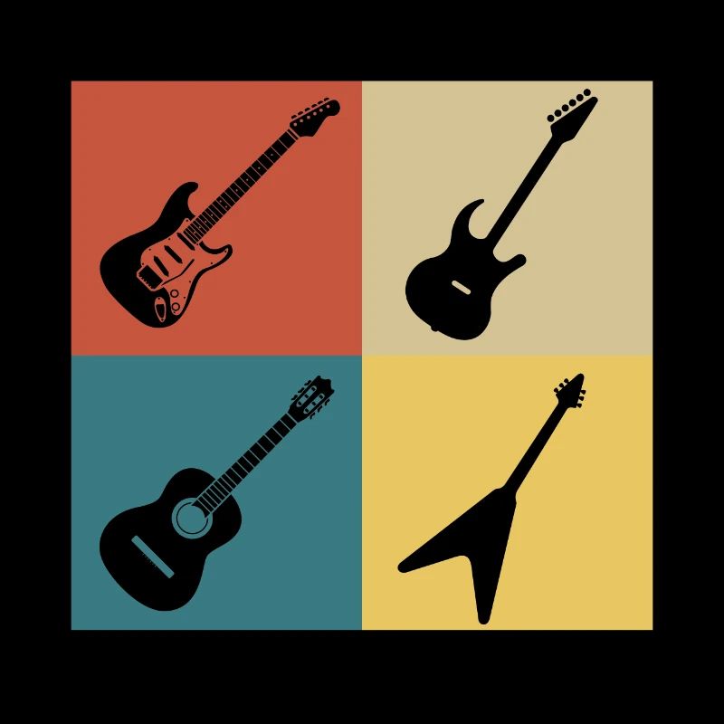 guitare vintage rétro