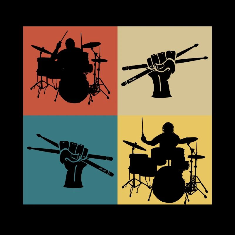 batteur de musique vintage rétro